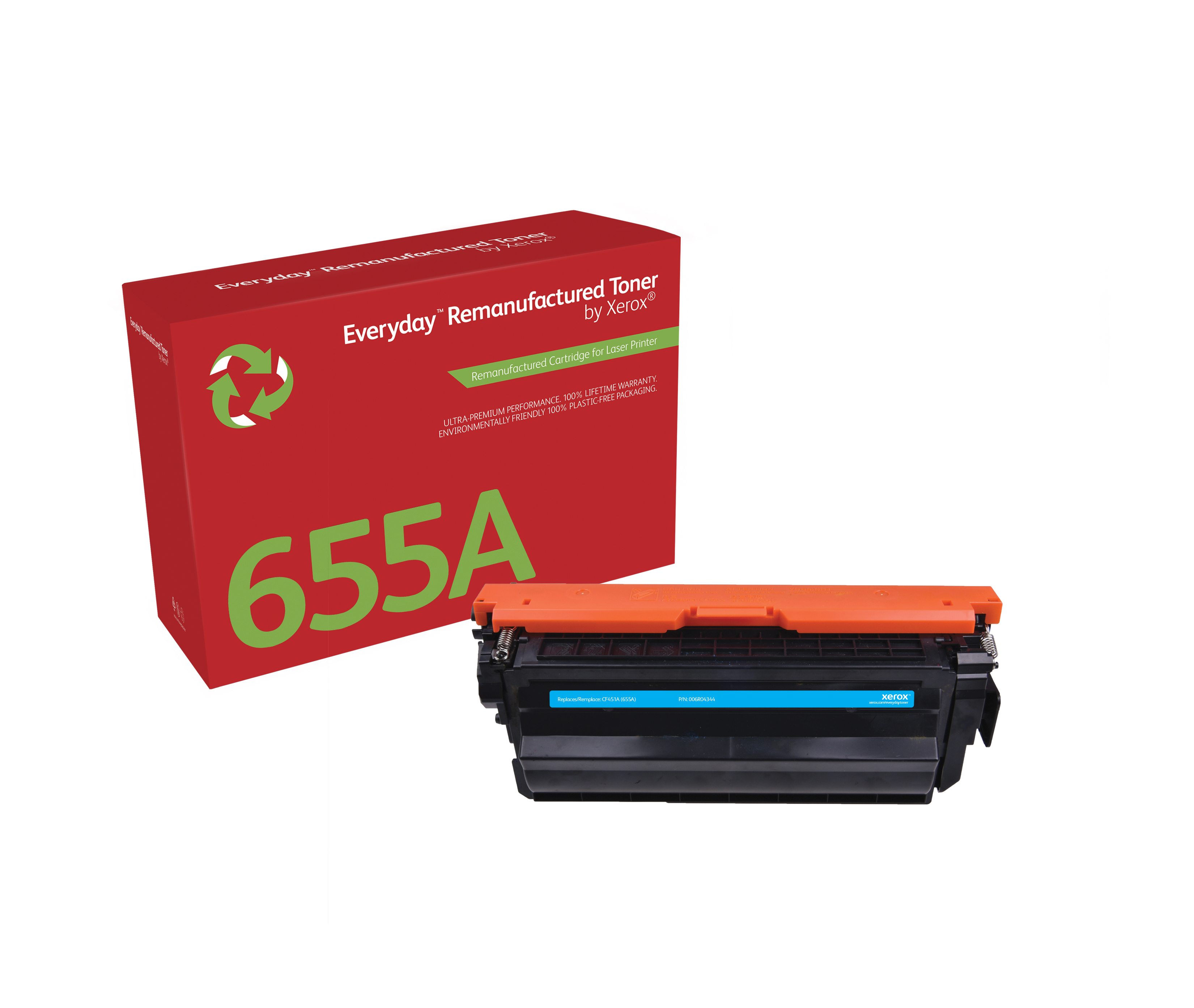 Xerox - Everyday Toner           Everyday Cyan Toner Compatible      With Hp 655a (cf451a) Standard C    006r04344