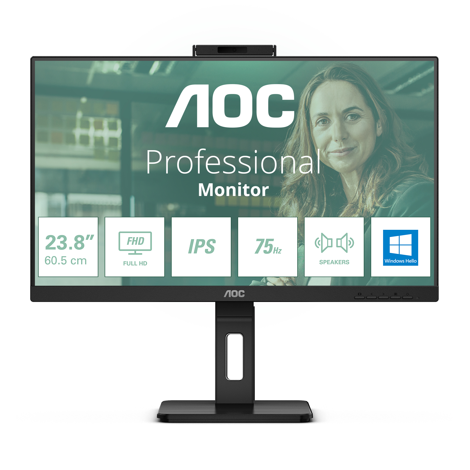 Aoc - Monitors                   24p3cw 23.8in Ips 1920x1080         16:9 4ms Black                      24p3cw