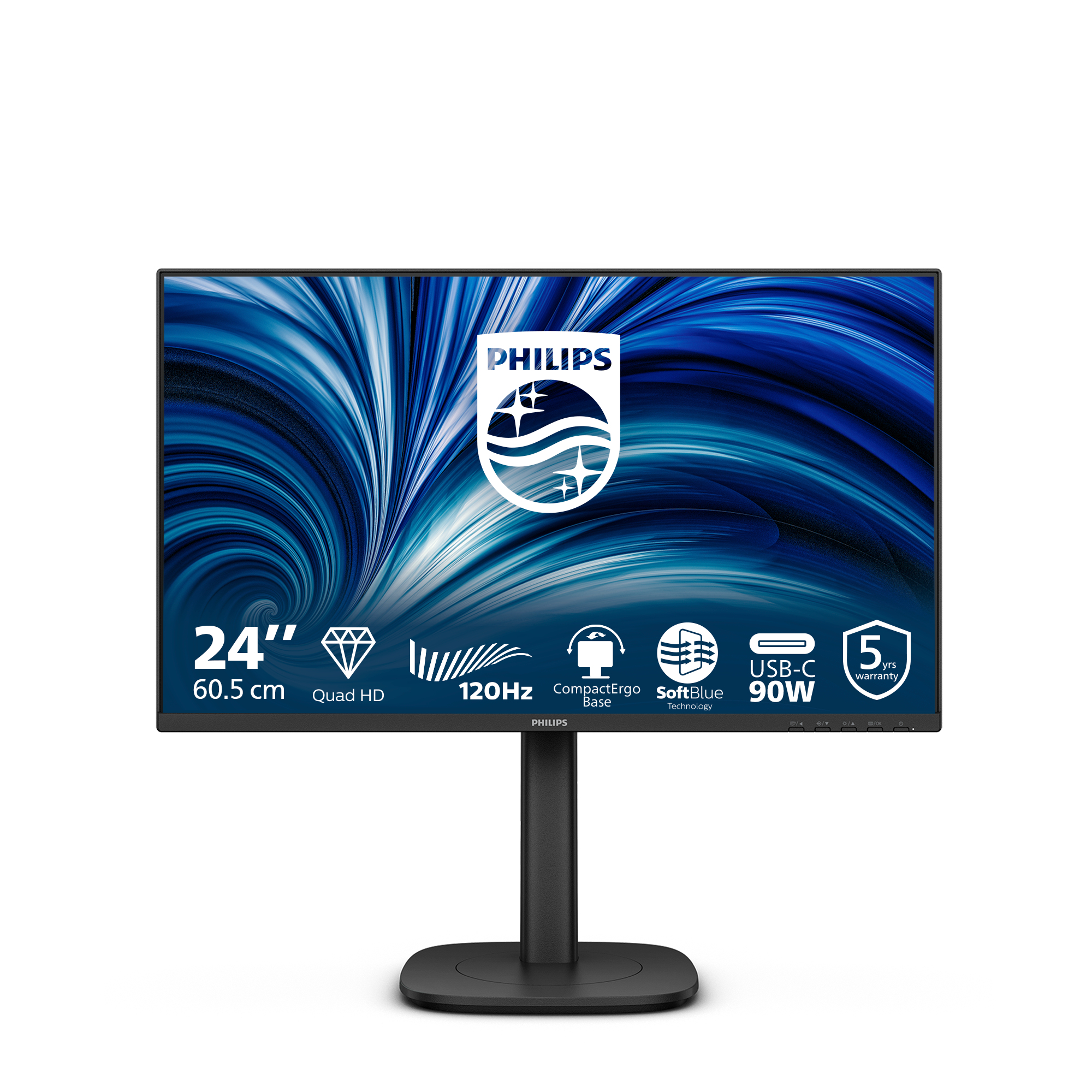 Mmd - Philips Monitors           Philips Monitor 23.8 16:9 120hz     2560x1440 Hdmix1 Dpx1 Usb-c1        24b2u3601/00