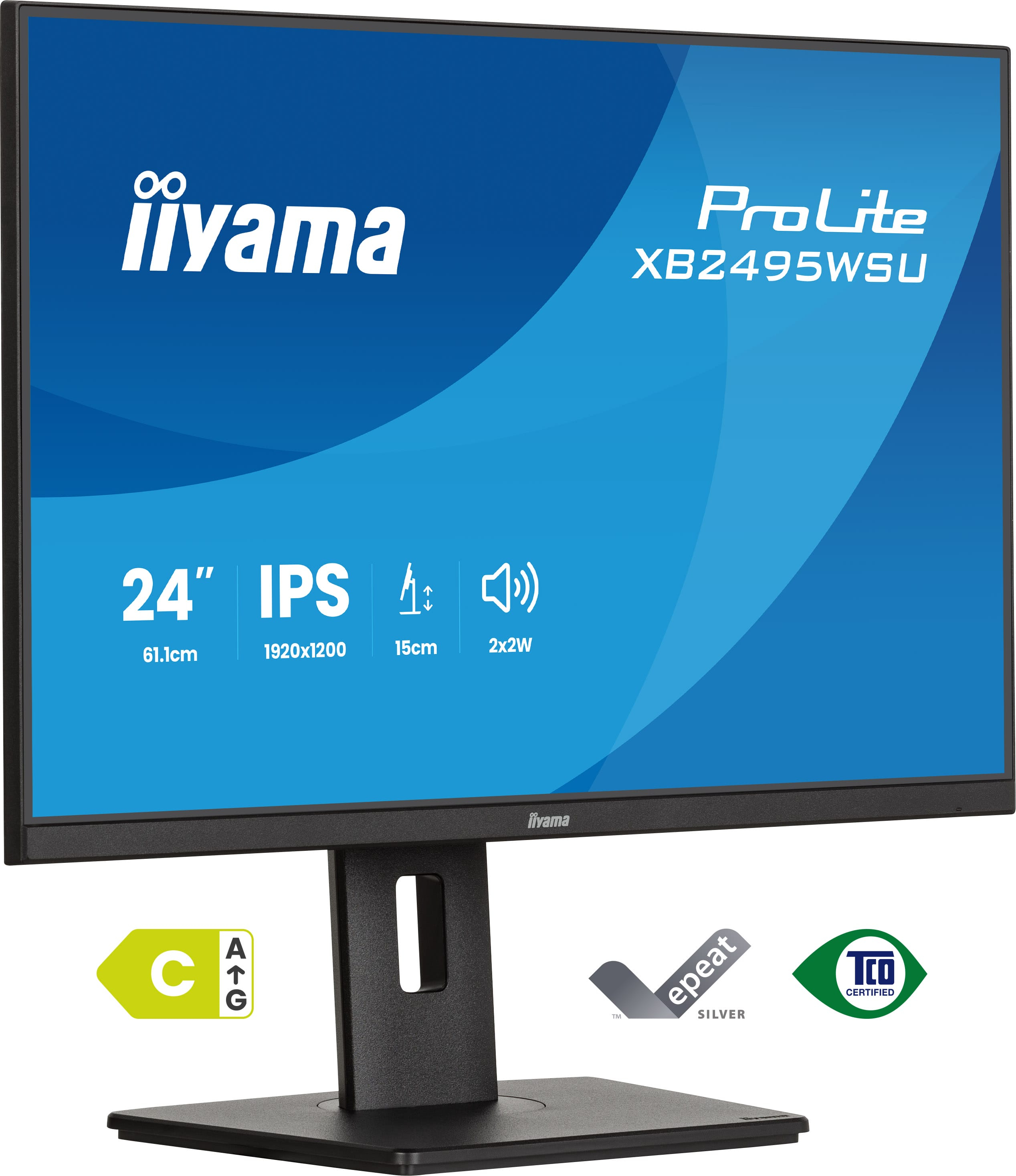 Iiyama - Monitors                24in Ips Lcd 1920x1200 350cd/m      4ms 1500:1 Hdmi/dp/usb 2x2w Spkr    Xb2495wsu-b1