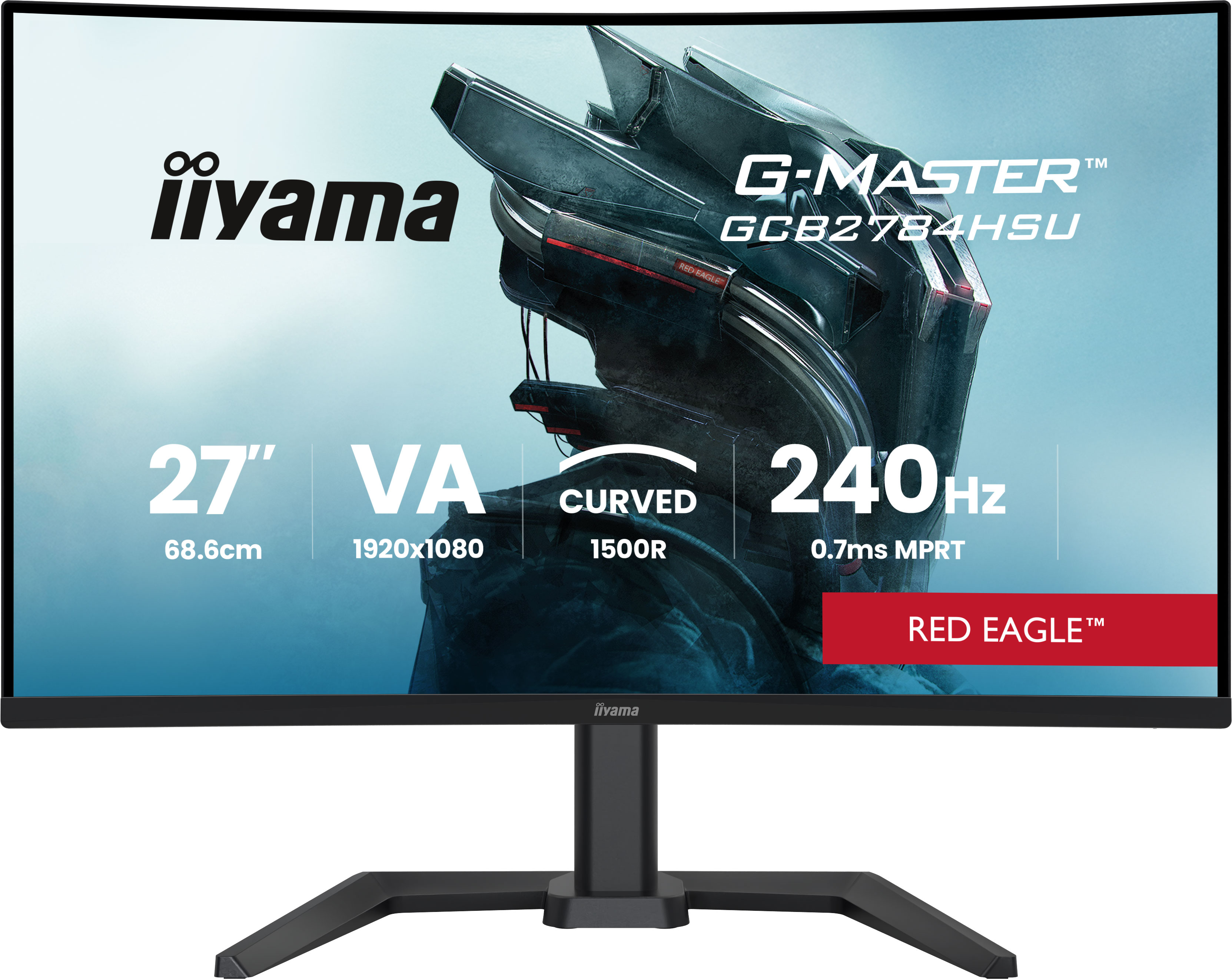 Iiyama - Monitors                Gcb2784hsu-b127in 240hz Curved      Hd Gaming Display 16:9 1000:1 0.    Gcb2784hsu-b1
