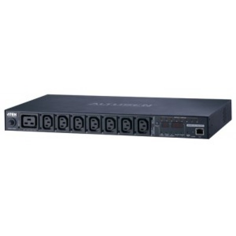 Aten It Pe8208g 1u Eco Pdu, 16a, C13x7 C19x1switch, Pdu/outlet Level Meteredfree Eco Pdu Manager Software Pe8208g - NA01