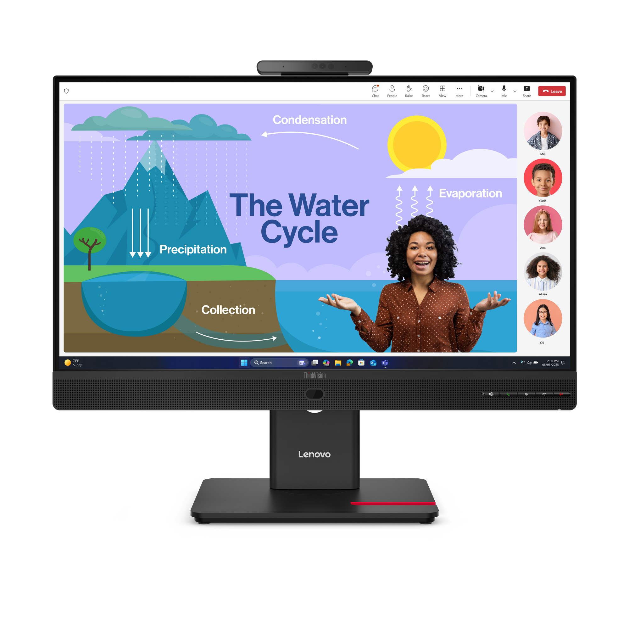 Lenovo ThinkVision T24D-4v - LED Monitor - 1920 X 1080 Full HD (1080p) @ 120 Hz - IPS - 250 Cd/m - 1500:1 - 4 Ms - HDMI, 2xDisplayPort, 2xUSB-C - Speakers - Eclipse Black 64B7UAT1UK - C2000