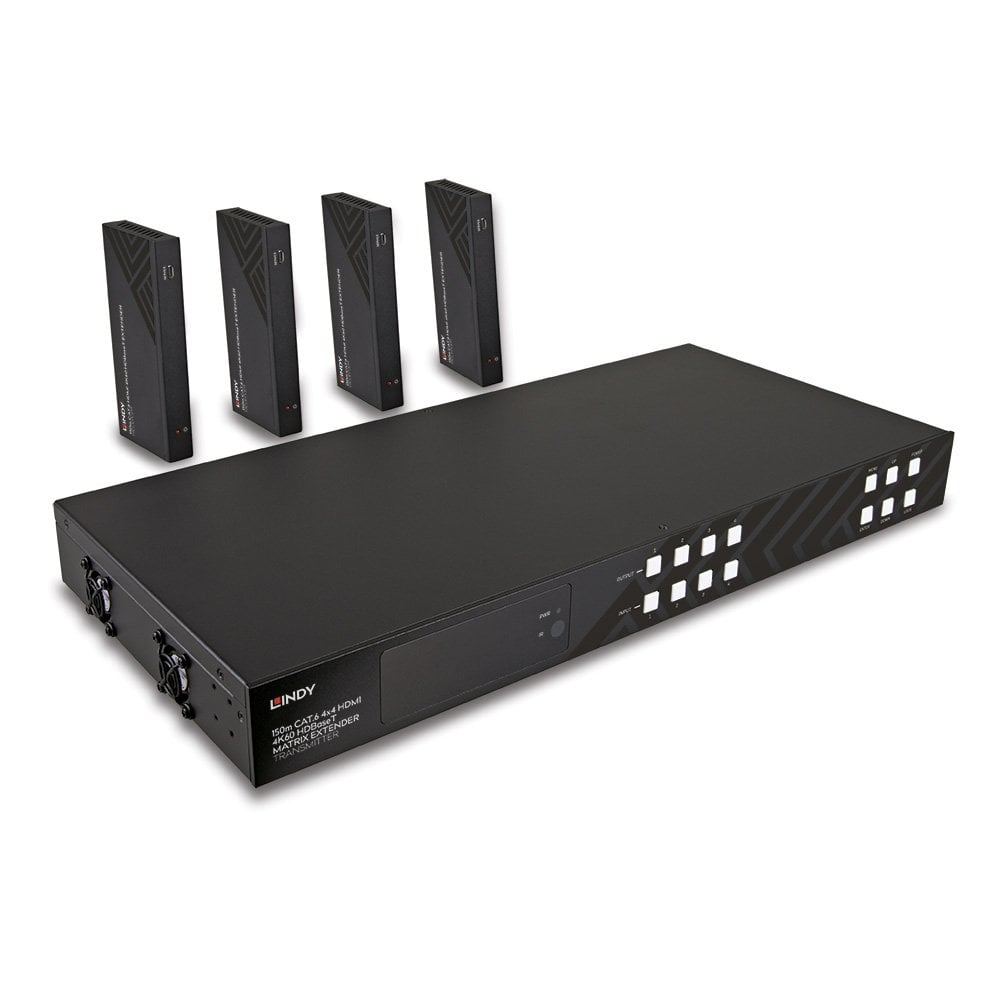 Lindy - Extenders                150m Cat.6 4x4 Hdmi 4k60            Hdbaset Matrix Extender             38345