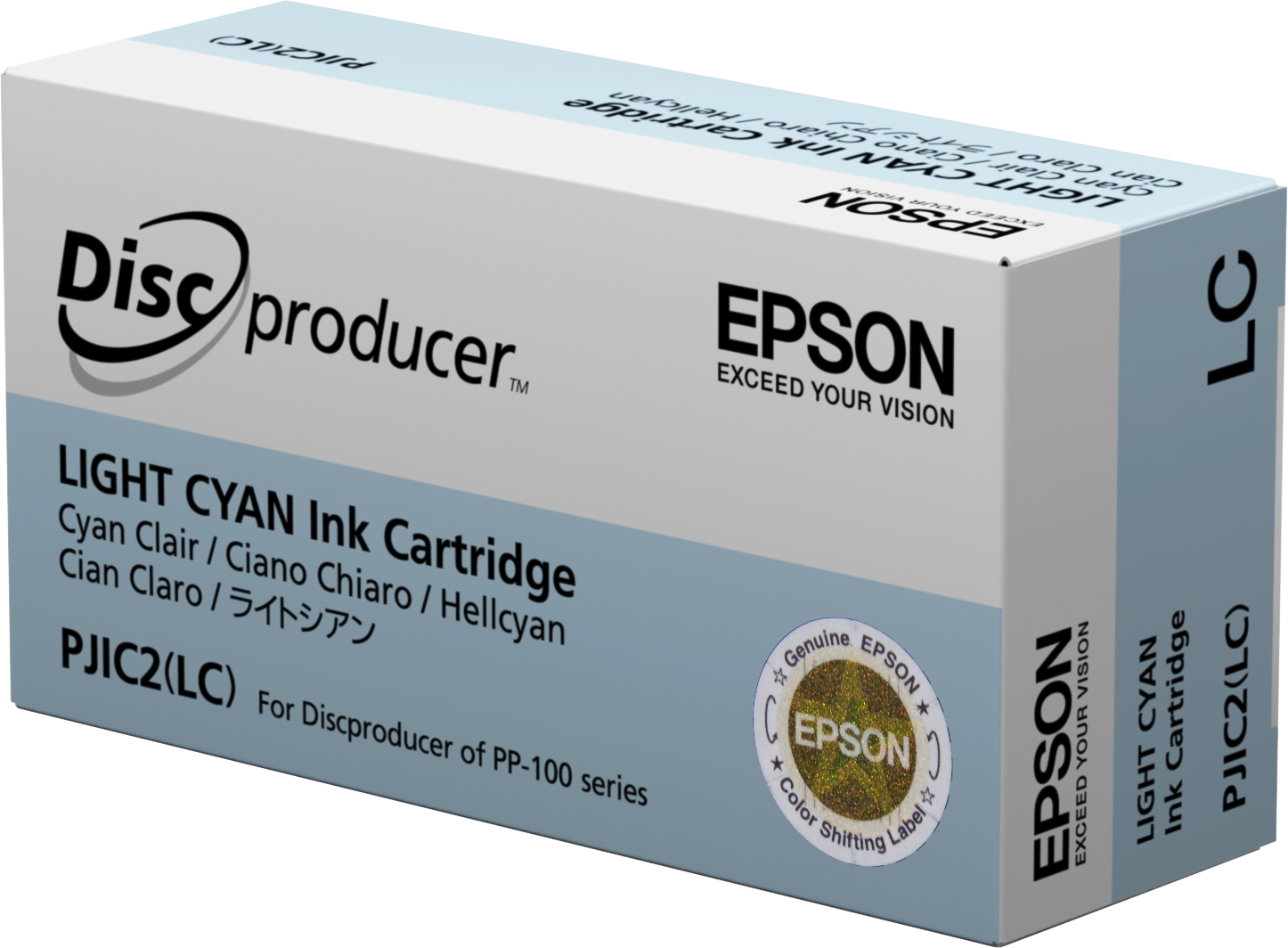 Epson Discproducer PJIC7(LC) - Light Cyan - Original - Ink Cartridge - For Discproducer PP-100, PP-100AP, PP-100II, PP-100IIBD, PP-100III, PP-100N, PP-100NII C13S020689 - C2000