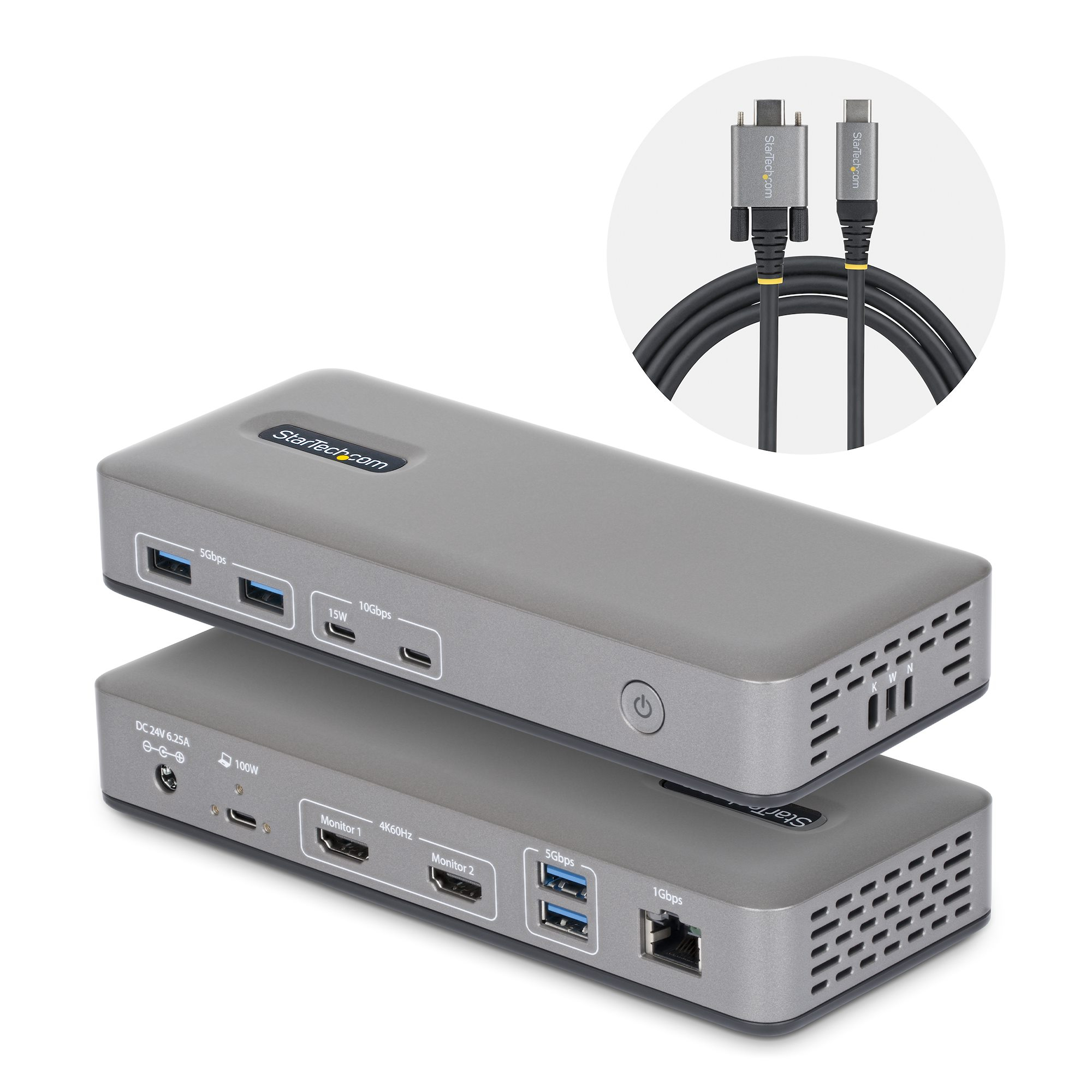 Startech - Docking Station - For Laptop - USB-C 3.2 Gen 2 - 2 X HDMI - 1GbE - United Kingdom, Europe 196UE-USBC-DOCK - C2000 Startech - Docking Station - For Laptop - USB-C 3.2 Gen 2 - 2 X HDMI - 1GbE - United Kingdom, Europe 196UE-USBC-DOCK - C2000