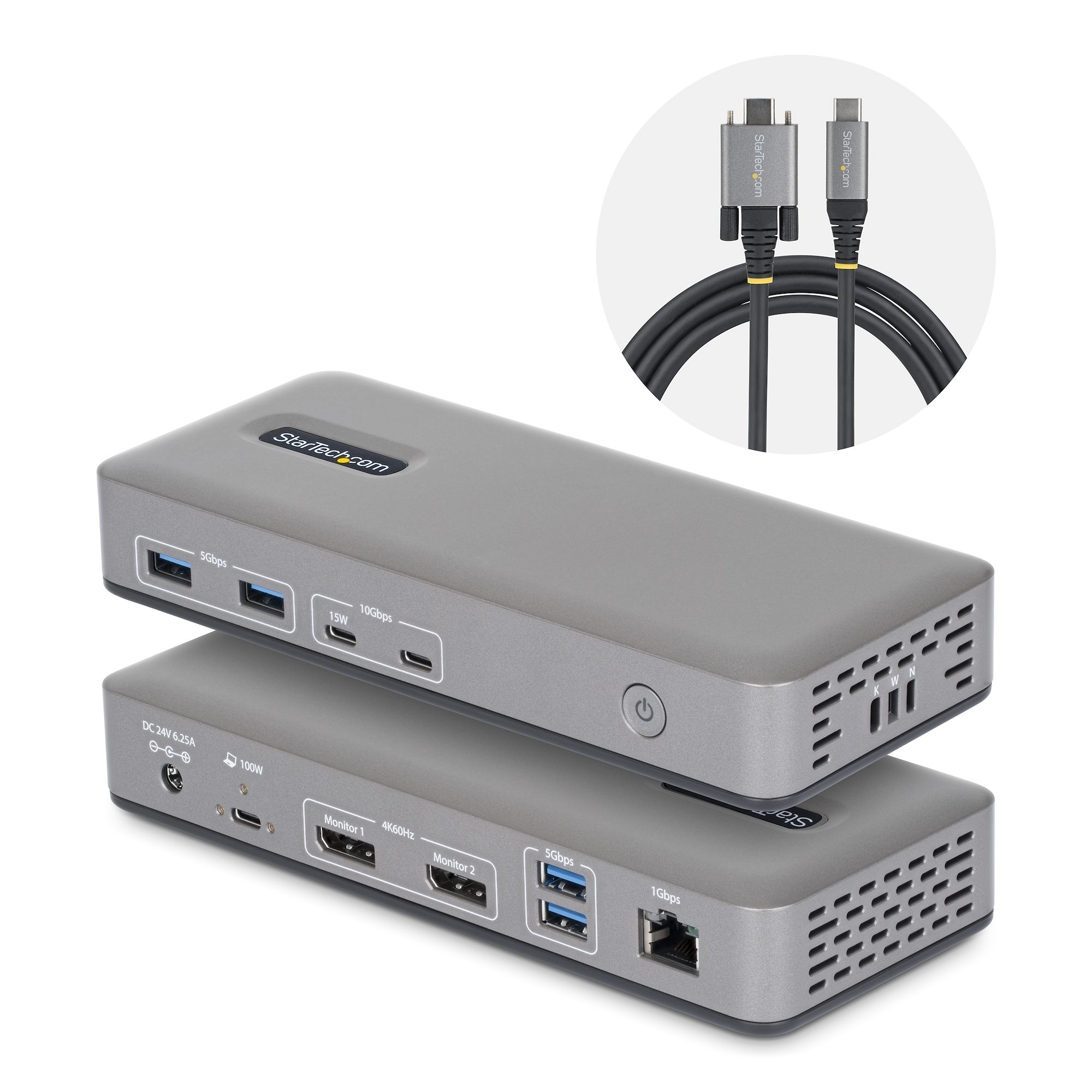Startech - Docking Station - For Laptop - USB-C 3.2 Gen 2 - 2 X DP - 1GbE - United Kingdom, Europe 201UE-USBC-DOCK - C2000