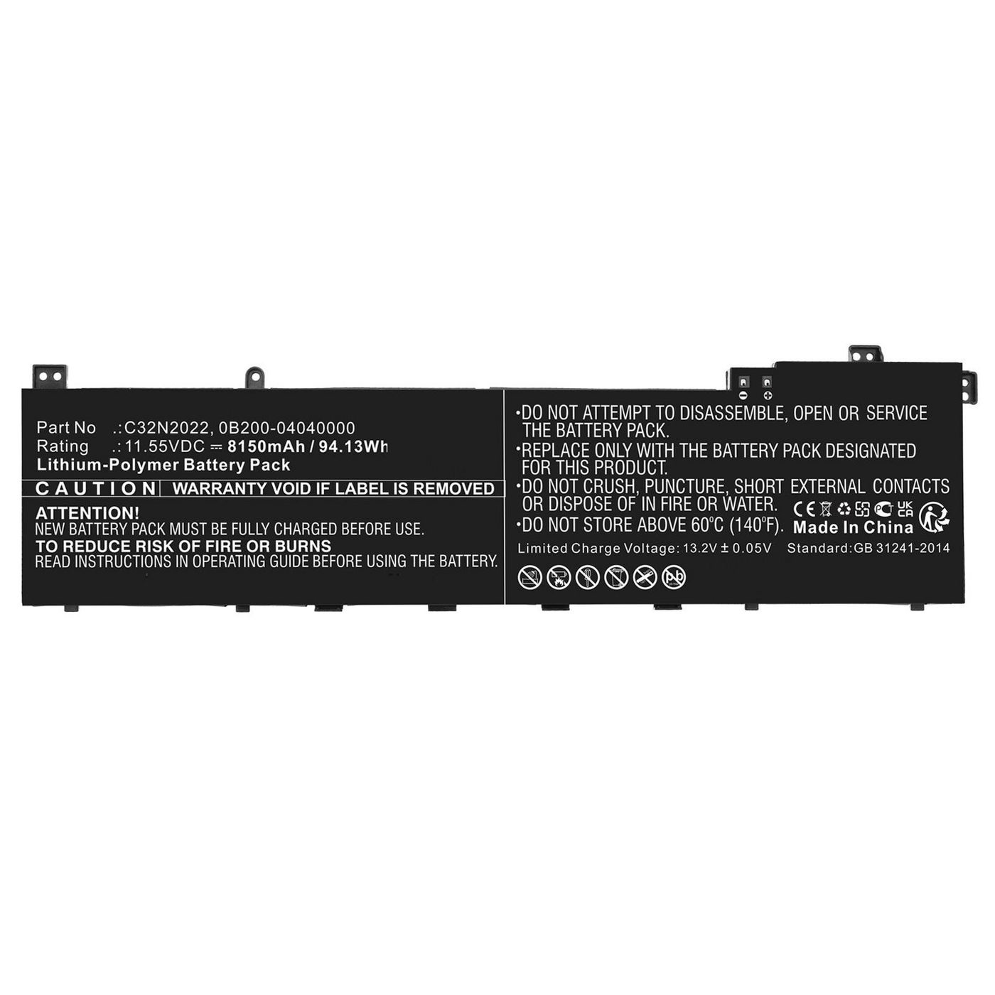 CoreParts Laptop Battery for Asus  94.13Wh 11.55V 8150mAh  MBXAS-BA0325 - eet01