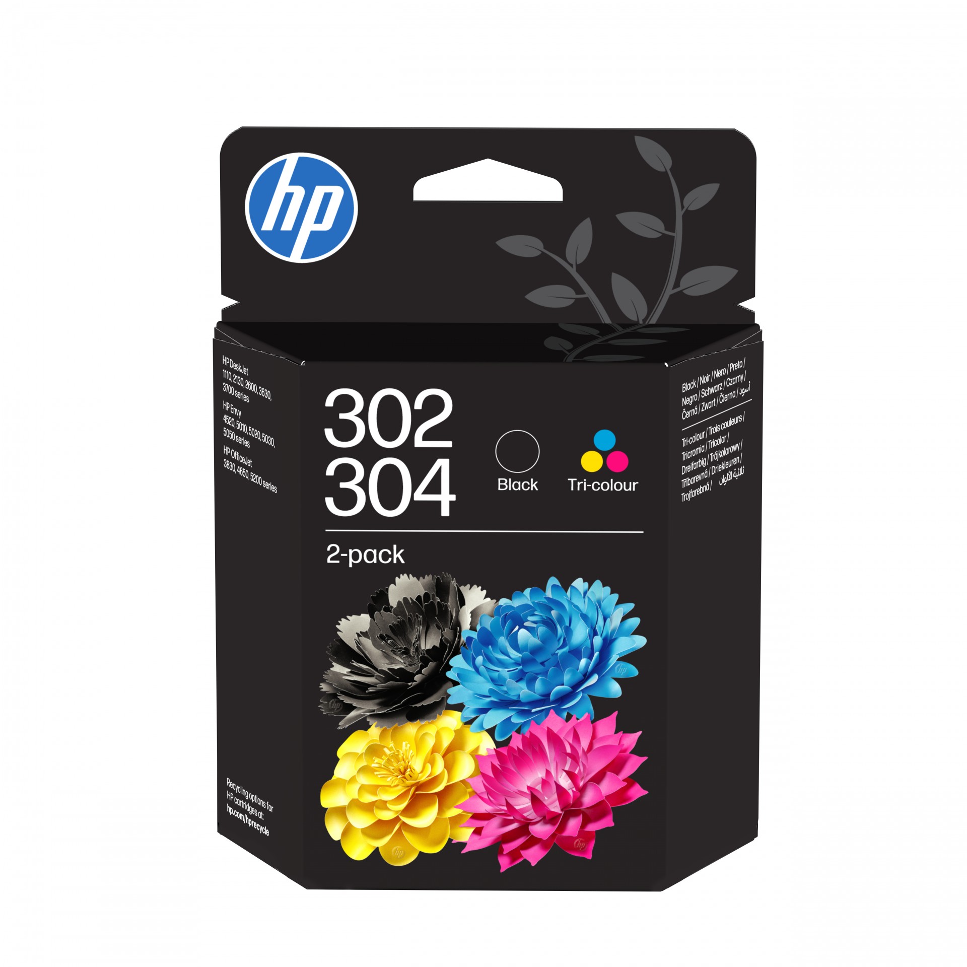 Hp - Hps Supp Inkjet Home (1n)   Hp 302/304 Tri-color/black Ink      Crtg 2-pk                           B82l1ae#ls1