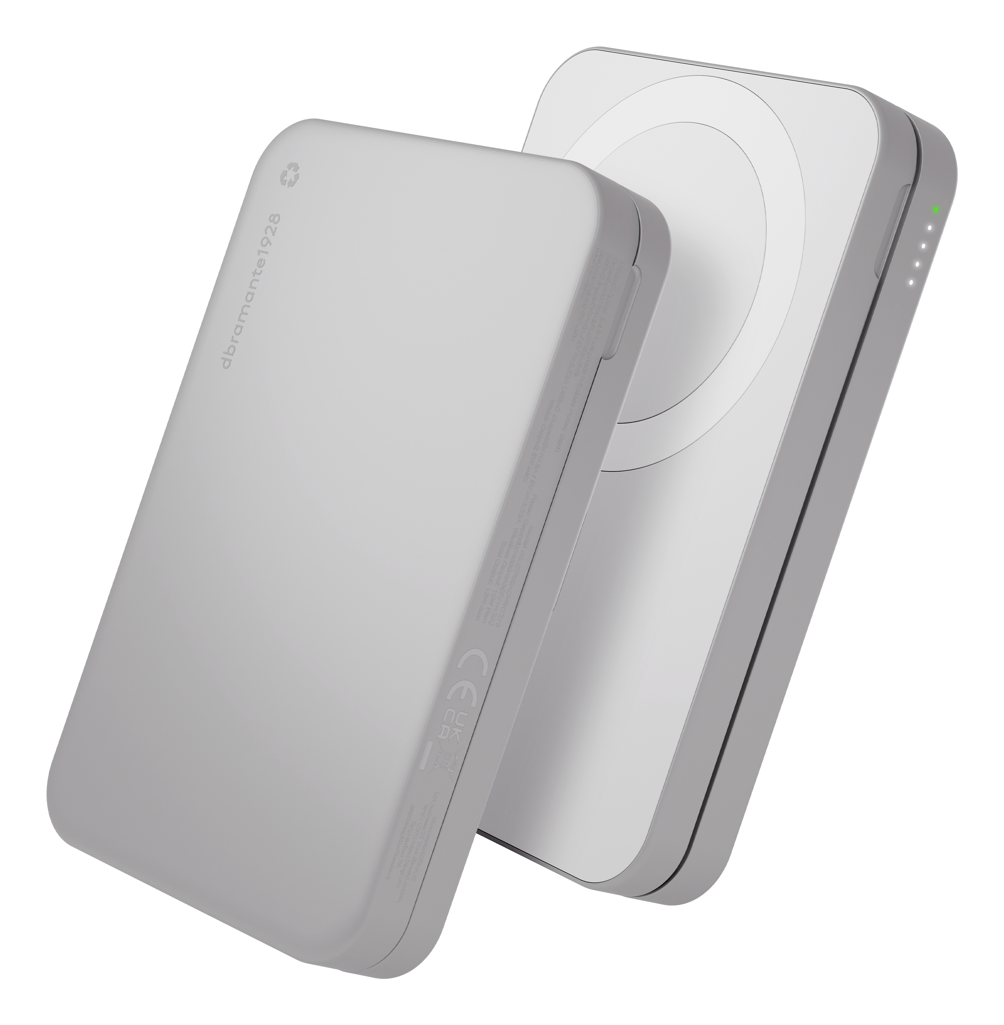 Dbramante1928 Re-charge - Wireless Power Bank - 3-in-1, Qi3 - 8000 MAh - 20 Watt (USB-C) - On Cable: USB-C - White CP08ACWH7275 - C2000