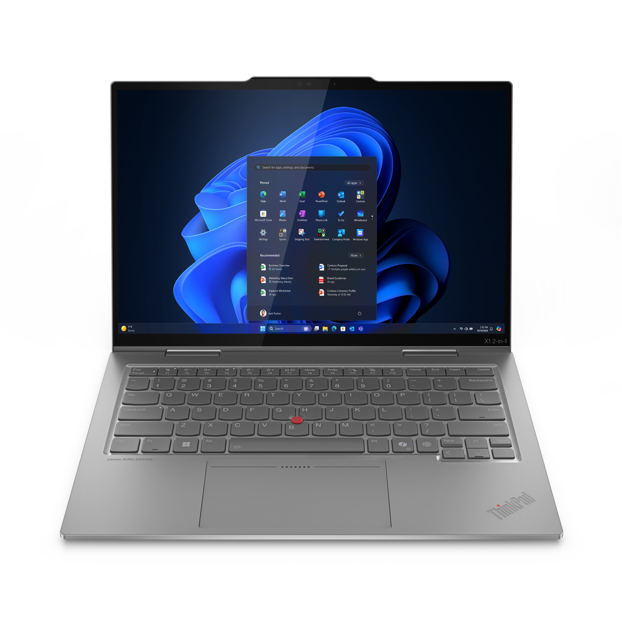 Lenovo ThinkPad X1 2-in-1 Gen 10 21NU - Copilot+ PC - Flip Design - Intel Core Ultra 7 - 258V / Up To 4.8 GHz - Evo - Win 11 Pro - Intel Arc Graphics 140V - 32 GB RAM - 1 TB SSD TCG Opal Encr - C2000
