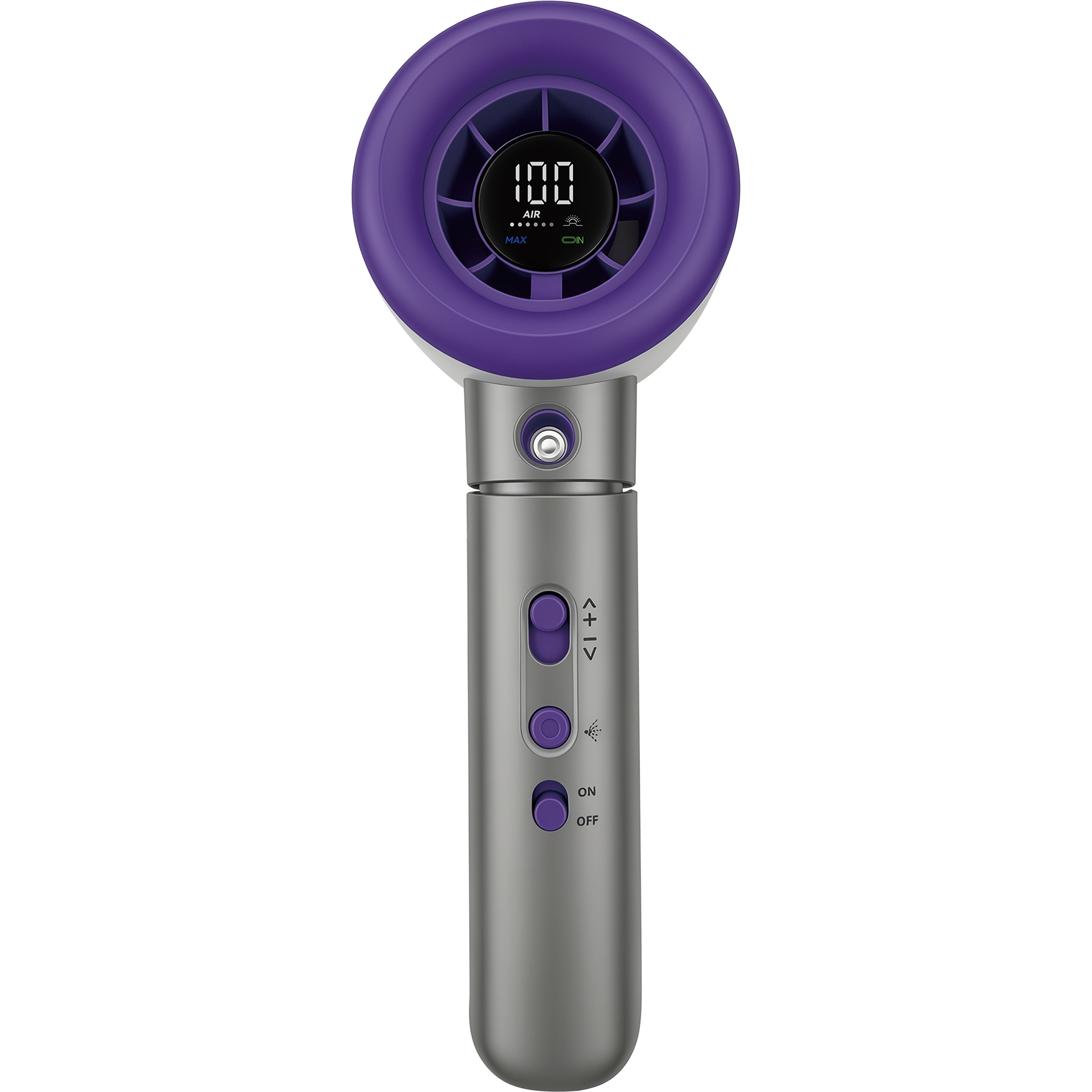 Verbatim (32345) Cool 'n' Go Aqua Breeze Handheld Fan, Portable Cooling With Refreshing Mist Spray - Grey/purple 32345 - Tgt01