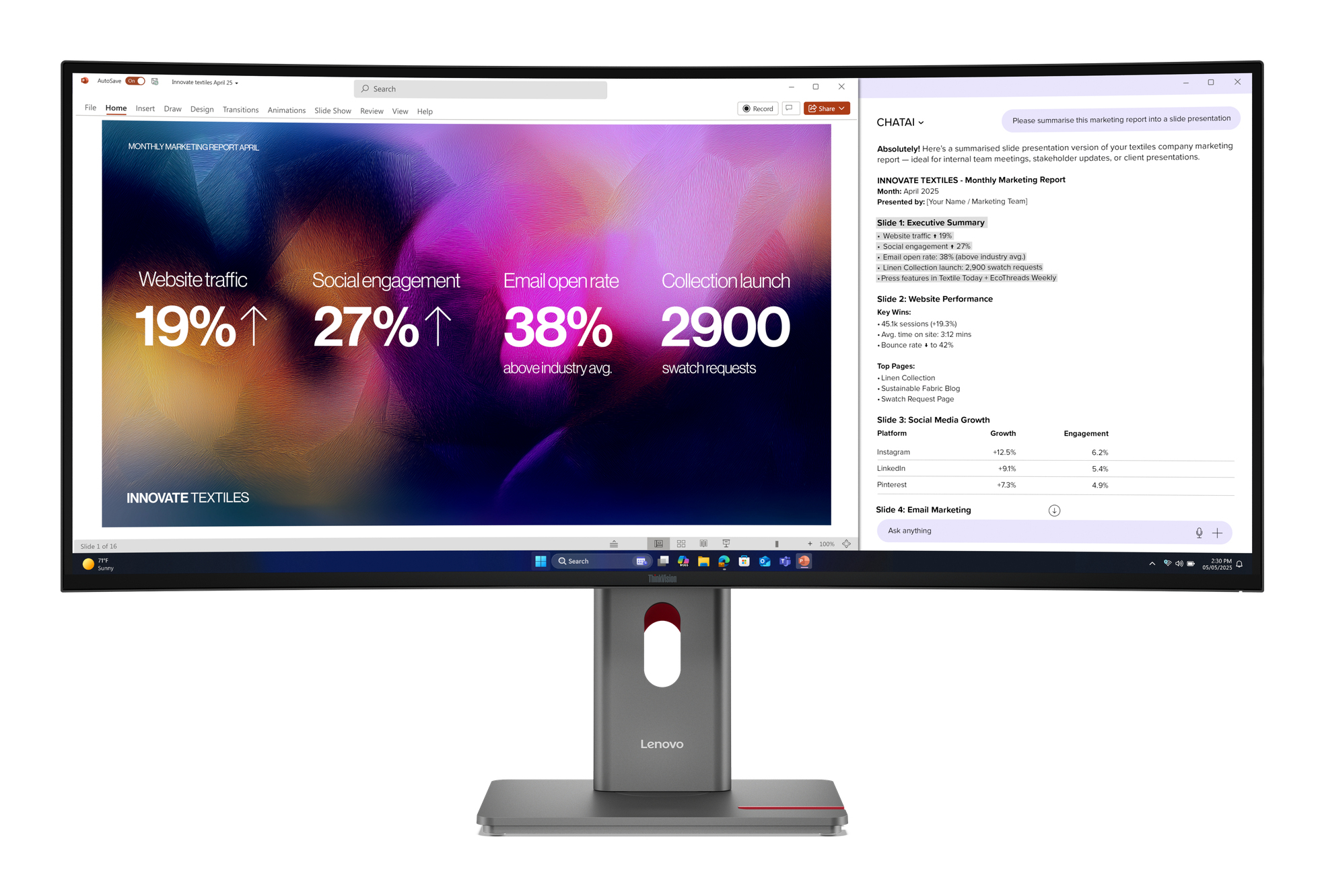 Lenovo - Display Topseller       Tv P40wd-40 Wled 39.7in 21:9        5120x2160 4/6ms 2000:1 400cd/m2     64b4xat1uk