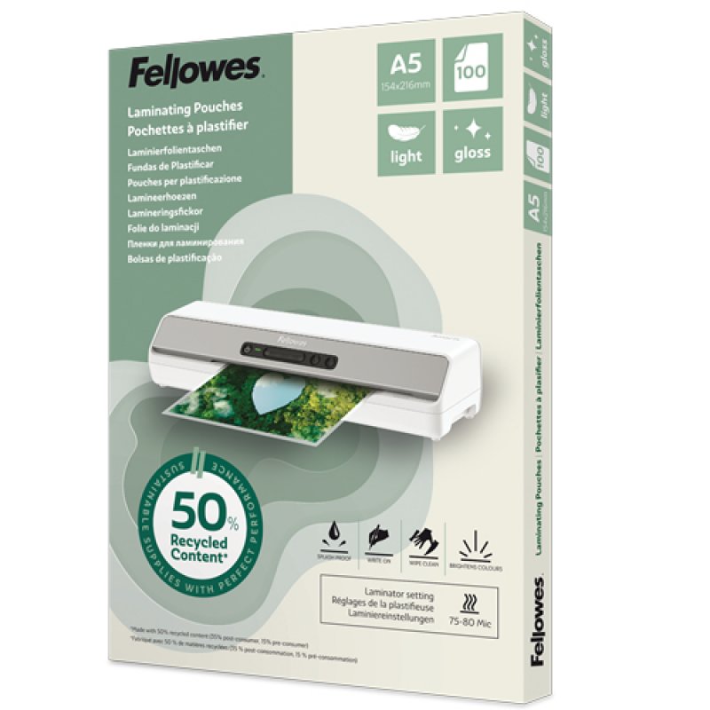Fellowes Laminator Pouch 100 Pc(S)  100143440 - eet01