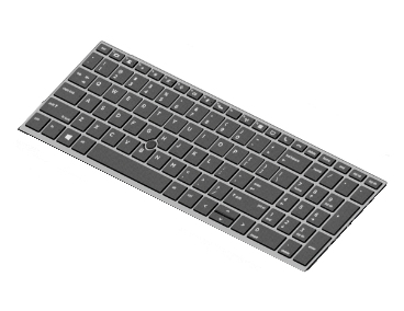 Hpinc Hp Backlit Keyboard 755/850/zbook 15u G5/g6 German Silver Frame L14366-041 - xep01