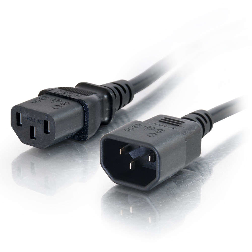 88503 C2g 2m 18 AWG Computer Power Extension Cable (IEC 320 C13 To IEC 320 C14) - C2000