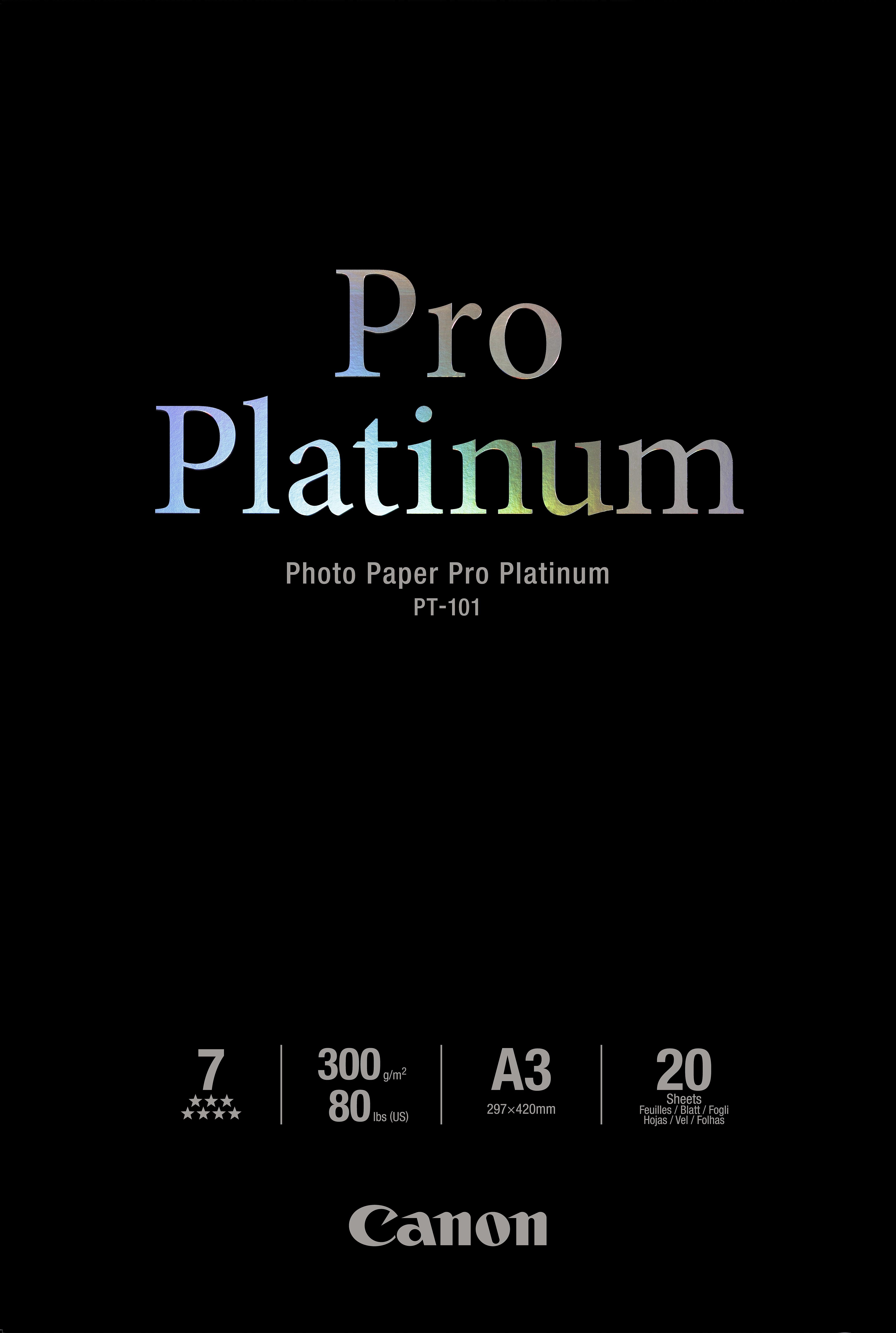2768b017 canon Platinum Photo Paper A3 20 Sheets - AD01