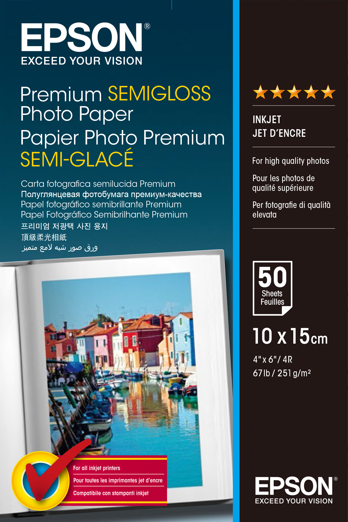 C13s041765 epson Prem Semigloss Photo Paper 10x15 - AD01
