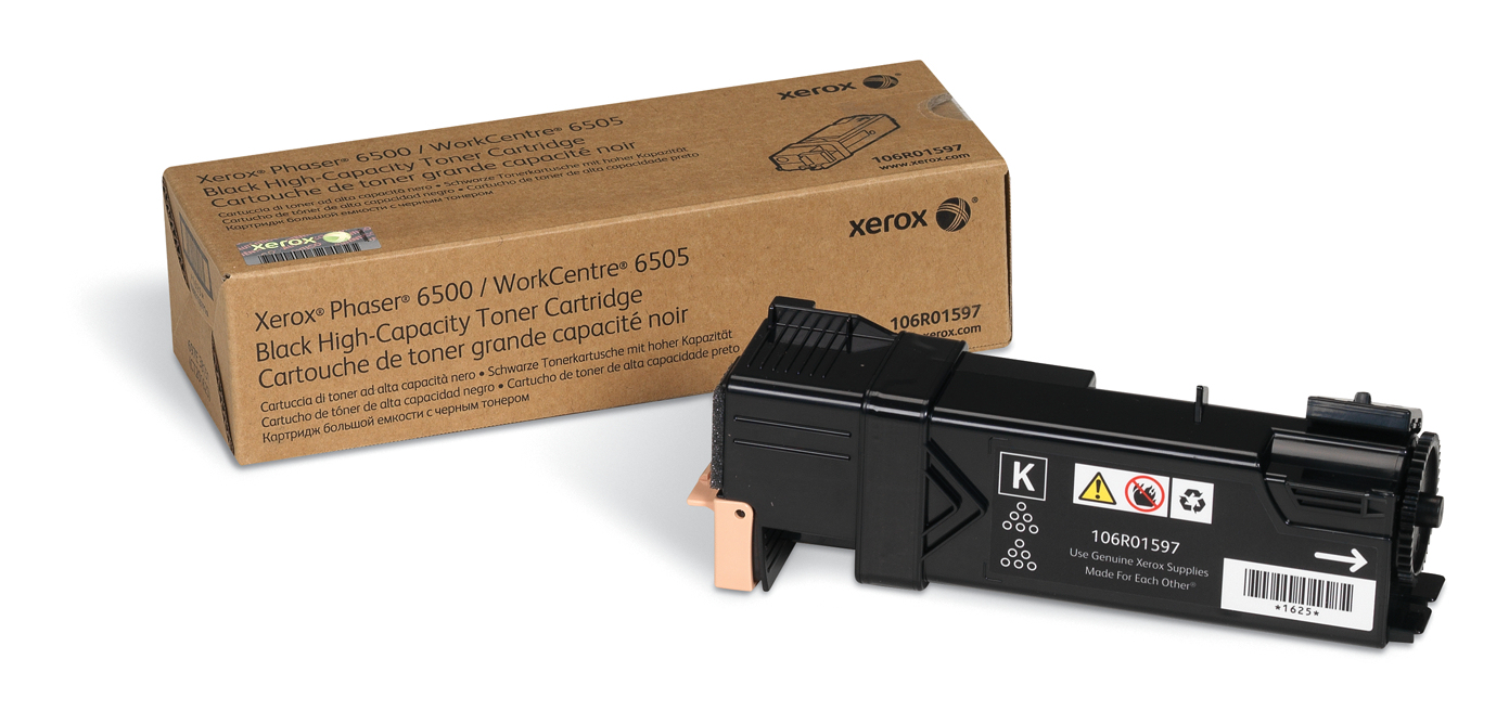 Xerox - Genuine Supplies         High Cap Toner 3000p Black          F/ Phaser 6505                      106r01597